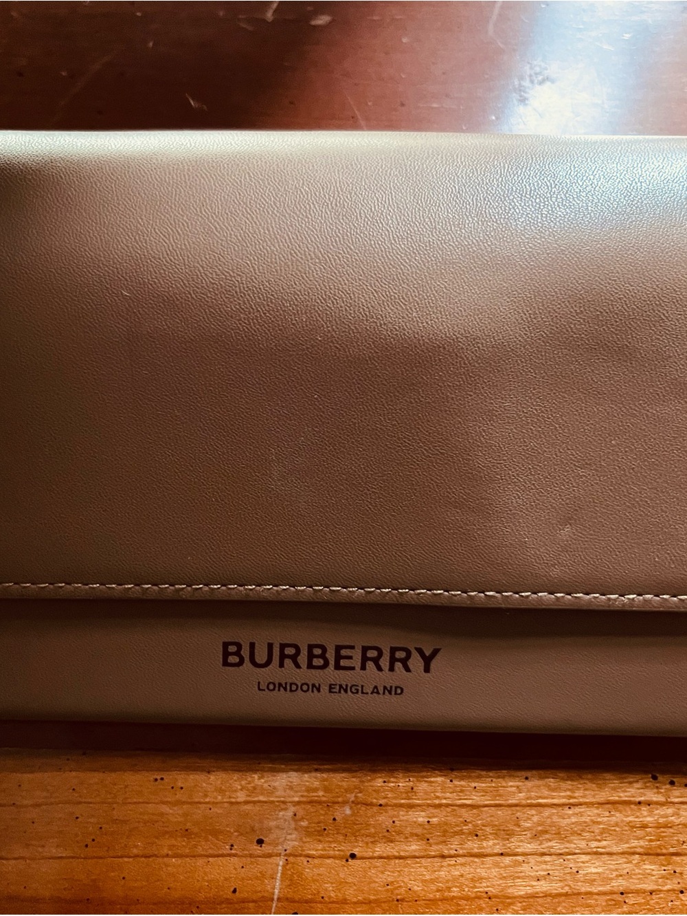 Burberry Leather Soft Eyeglass Case - Taupe
